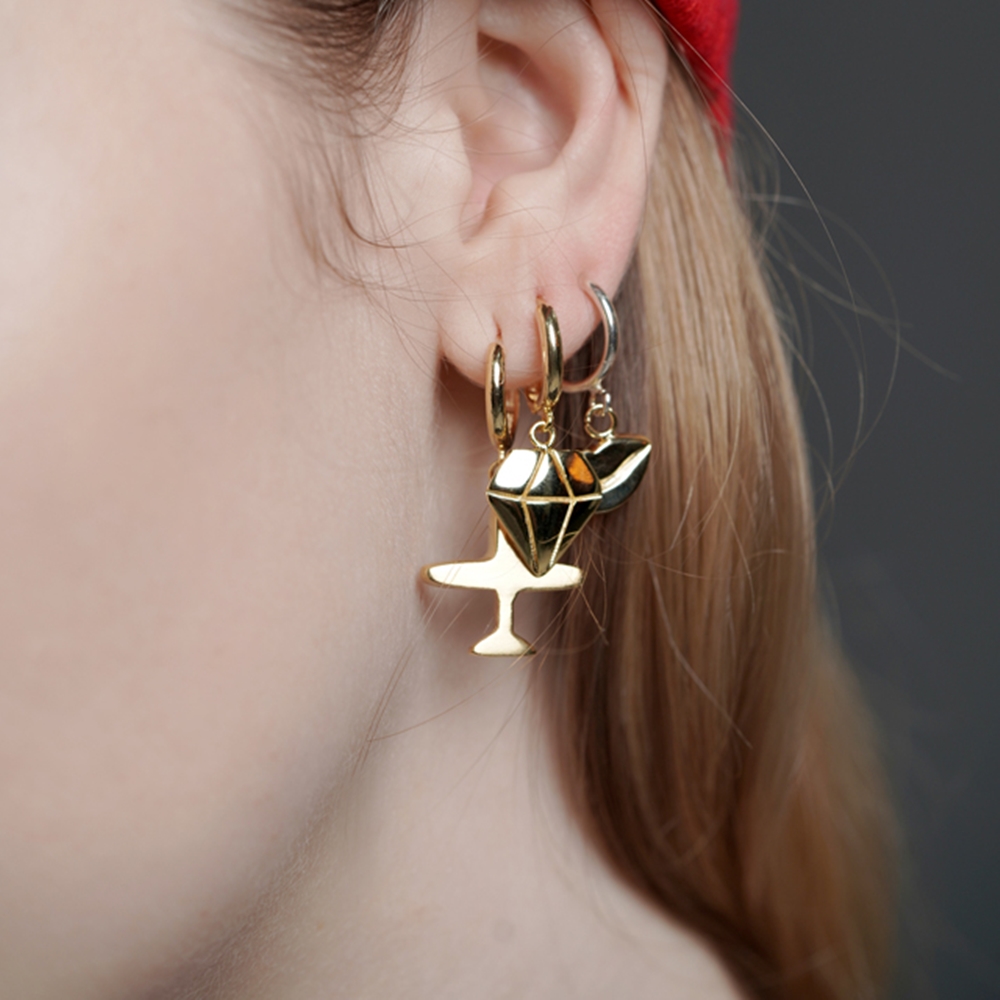 []ñ״ó ũ ӱͰ signature unique big Earring