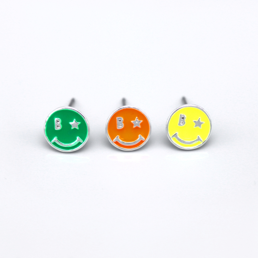 []Űġ  ÷ м Ͱ Kitsch smile color pin Eearing