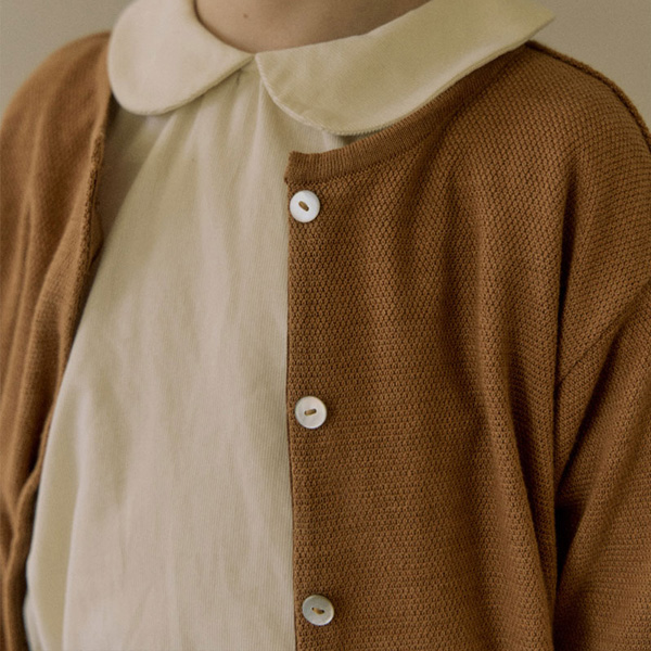 [ο]*MADE* carmel waffle cardigan