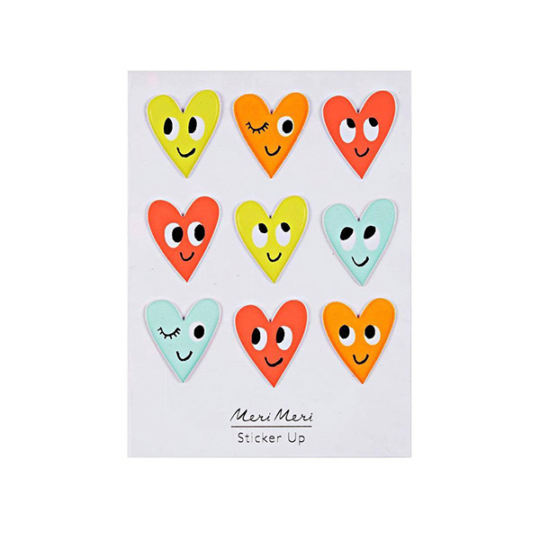 1222[޸޸]Happy Heart Puffy Stickers-ME160183