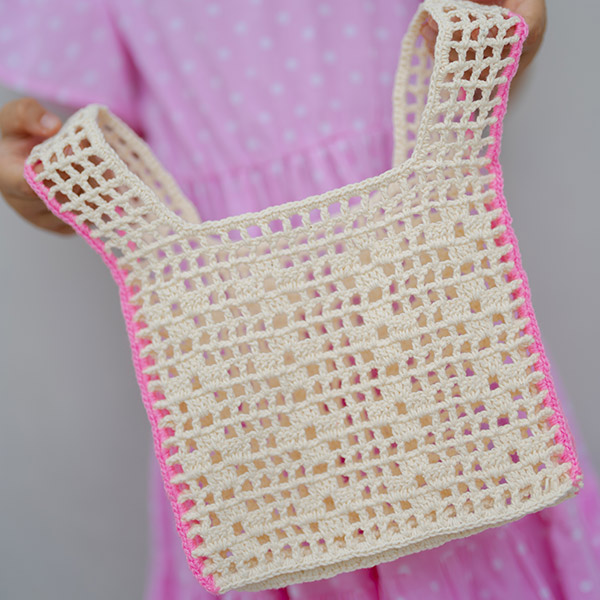 SS24[Űڰ]Crochet  pink-KI24KSBAG0083PNK