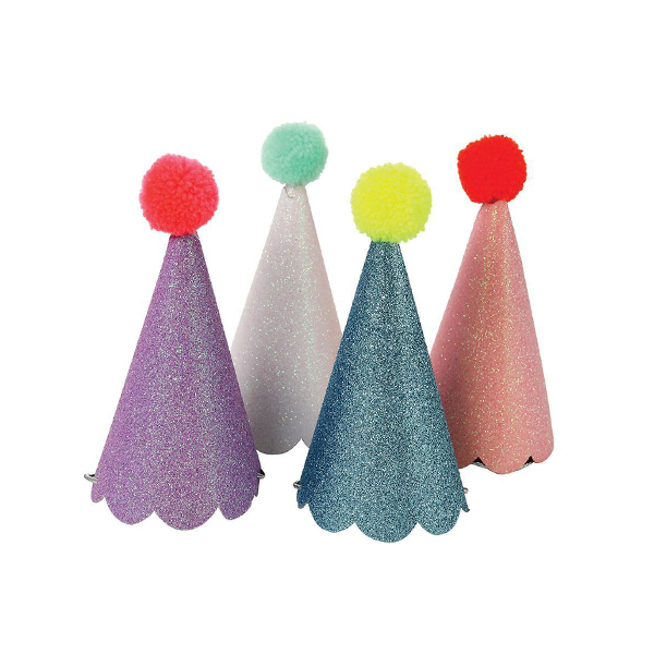 [메리메리]Glitter Party Hats With Pom Poms(8개세트)_파티모자-ME145981