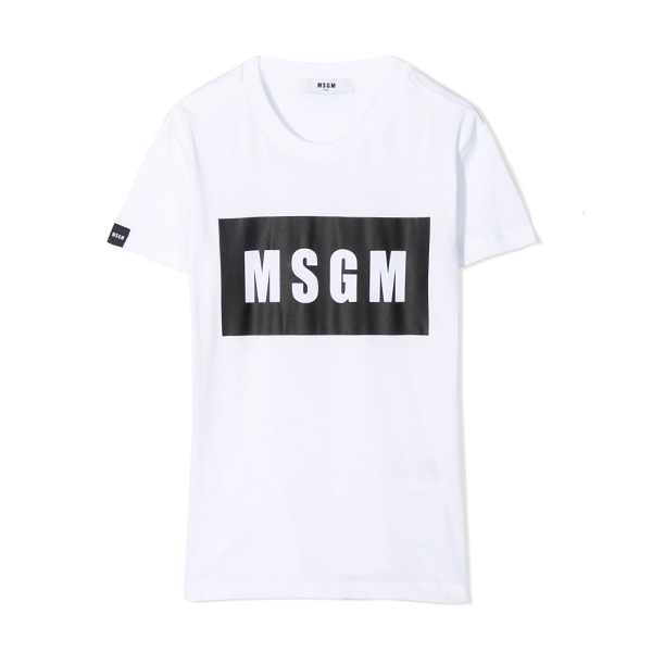 [MSGM KIDS]스퀘어 로고 티셔츠_MS026829001