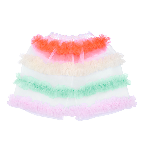 [޸޸]Neon Tulle Ruffle Capelet_ME201707