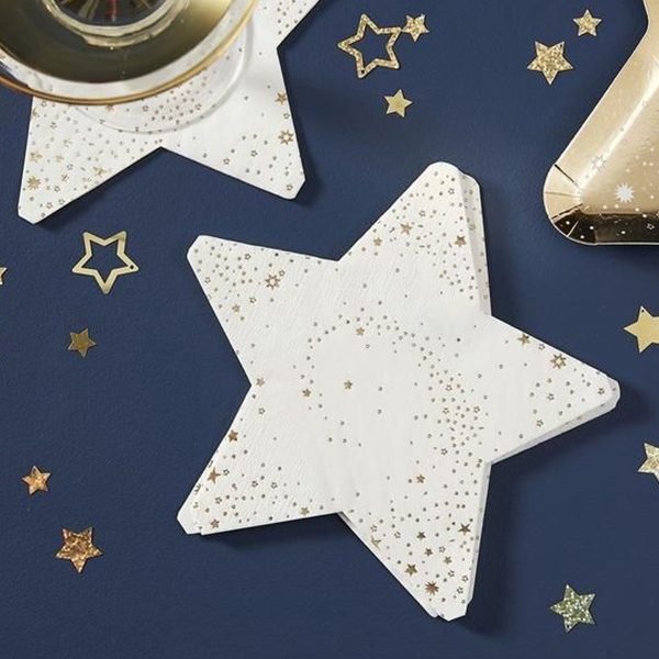 []Star Gold Paper Napkins(16 Ʈ)_POP401GG