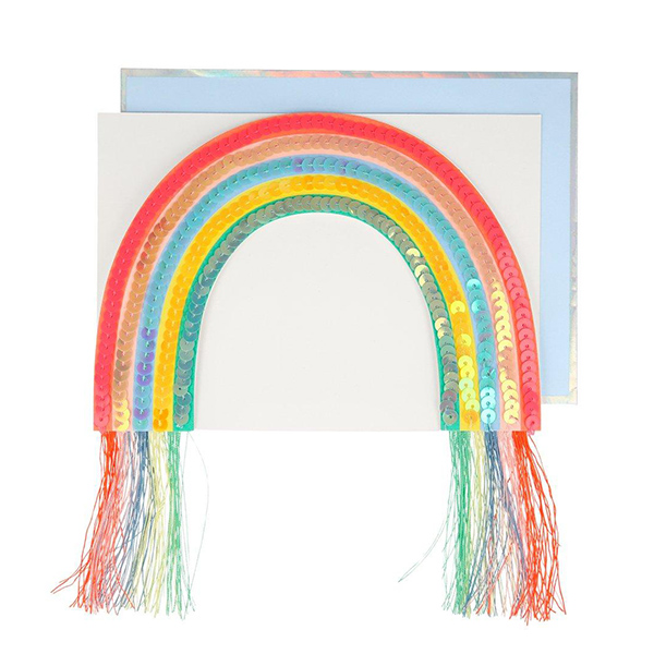 [메리메리]Sequin Rainbow Stand-Up Card (봉투 포함)_ME203402