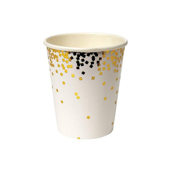 [메리메리]Gold Square Confetti Party Cups (8개 세트)_ME149968