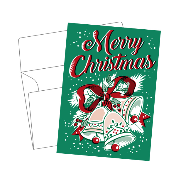 [아프로캣]리소그라피 그리띵 카드_21 Christmas bell-APNSPCA021