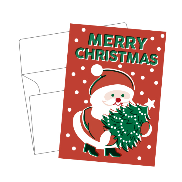 [아프로캣]리소그라피 그리띵 카드_23 Santa Claus-APNSPCA023