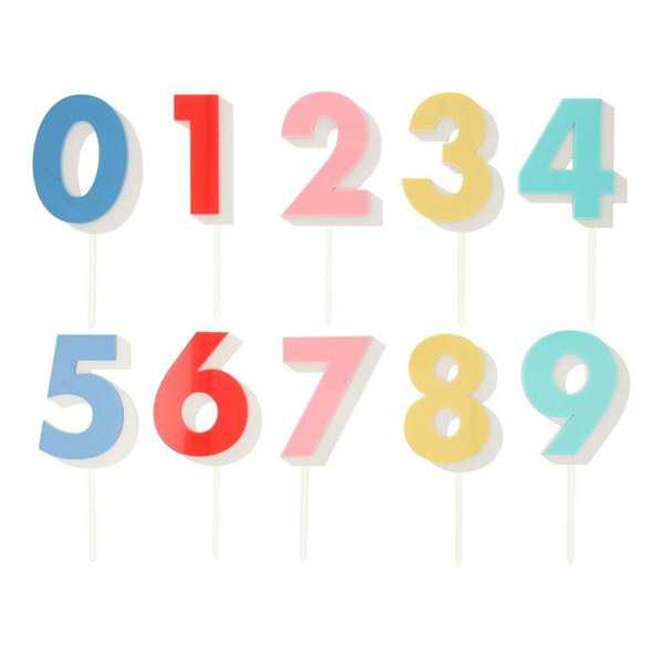 ޸޸ Rainbow Number Acrylic Toppers (10 Ʈ) -ME216028