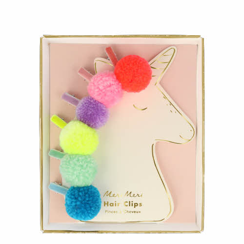 [޸޸]Pompom Unicorn Hair Clips(6Ʈ)_Ŭ-ME202085