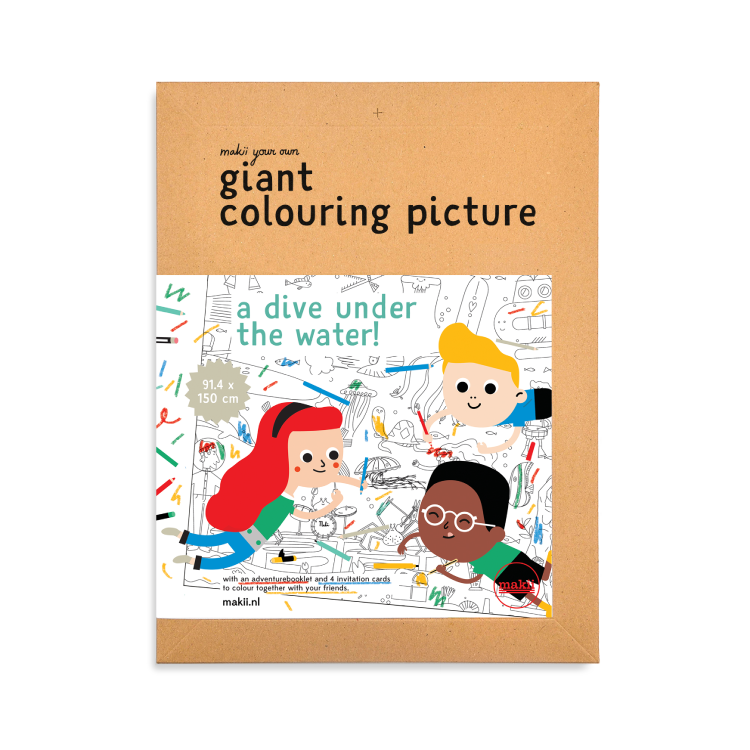 [BLOOQ_Makii ]Giant Colouring Picture -Water -S21MAK-501003A