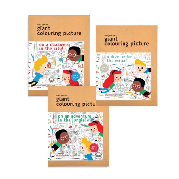 3Ʈ[BLOOQ_Makii ]Giant Colouring Picture set_÷