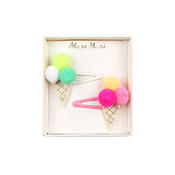 [޸޸]Pompom Ice Cream Hair Clips(2Ʈ)_Ŭ-ME171829