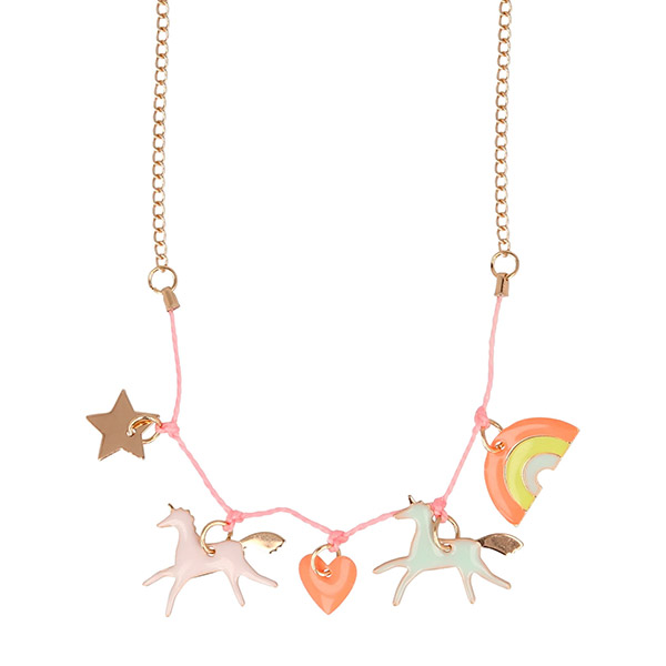 [޸޸]Unicorn Enamel Charm Necklace-ME173890