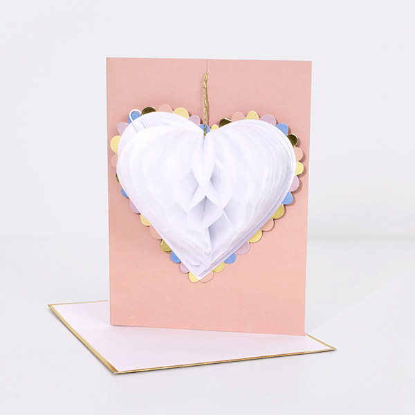 [޸޸]Honeycomb Heart Wedding Card-ME223821