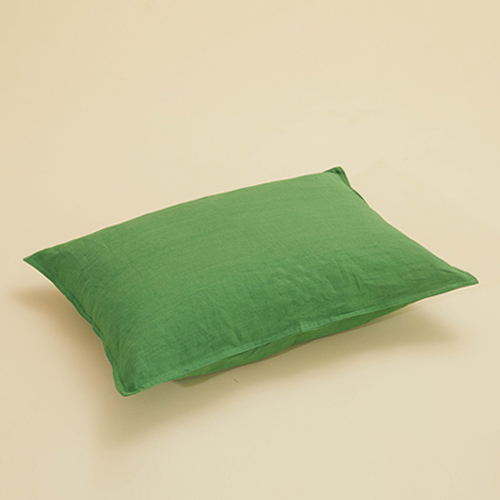 [׿Ȩ]linen look pillow cover : green 