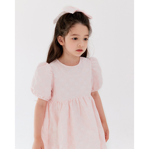 [Ǯ]ũ Ʈ ī 巹 PINK HEART JACQUARD DRESS