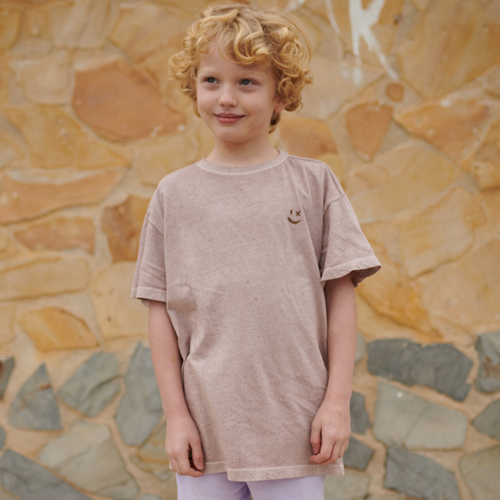 [ڵĵ]DROP SHOULDER SEMI-OVERSIZED TEE (NATURAL DYE-PLUM) Ƽ