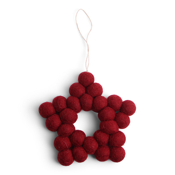 [ر׸ؽ] Small Felt Ball Star - Red ʸƮ-EN00LNORN3722RED