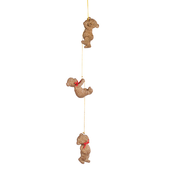 34[]XMAS DANGL.TEDDY BEAR ʸƮ-GW22LEXMA7008BRO