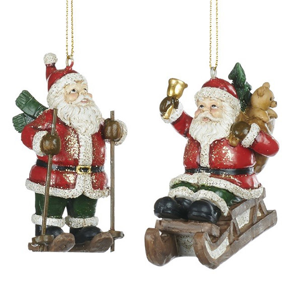42[]SNOW FUN SANTA W/SLEIGH/SKI 8CM ʸƮ-GW22LEXMA7018MUT