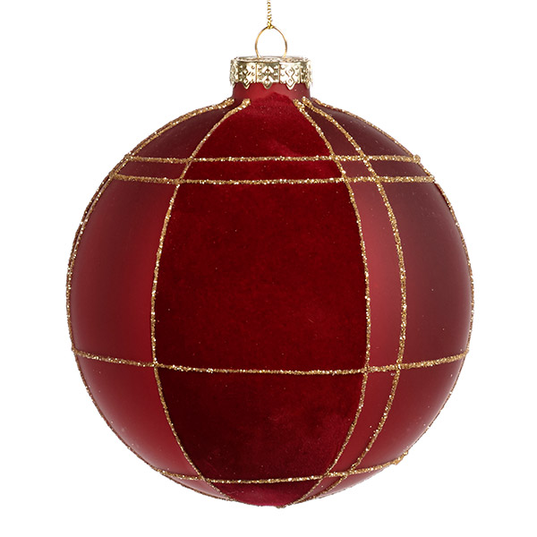 50 []GLSS FLOCK.TART BALL 10CM-GW22LEXMA2109RED