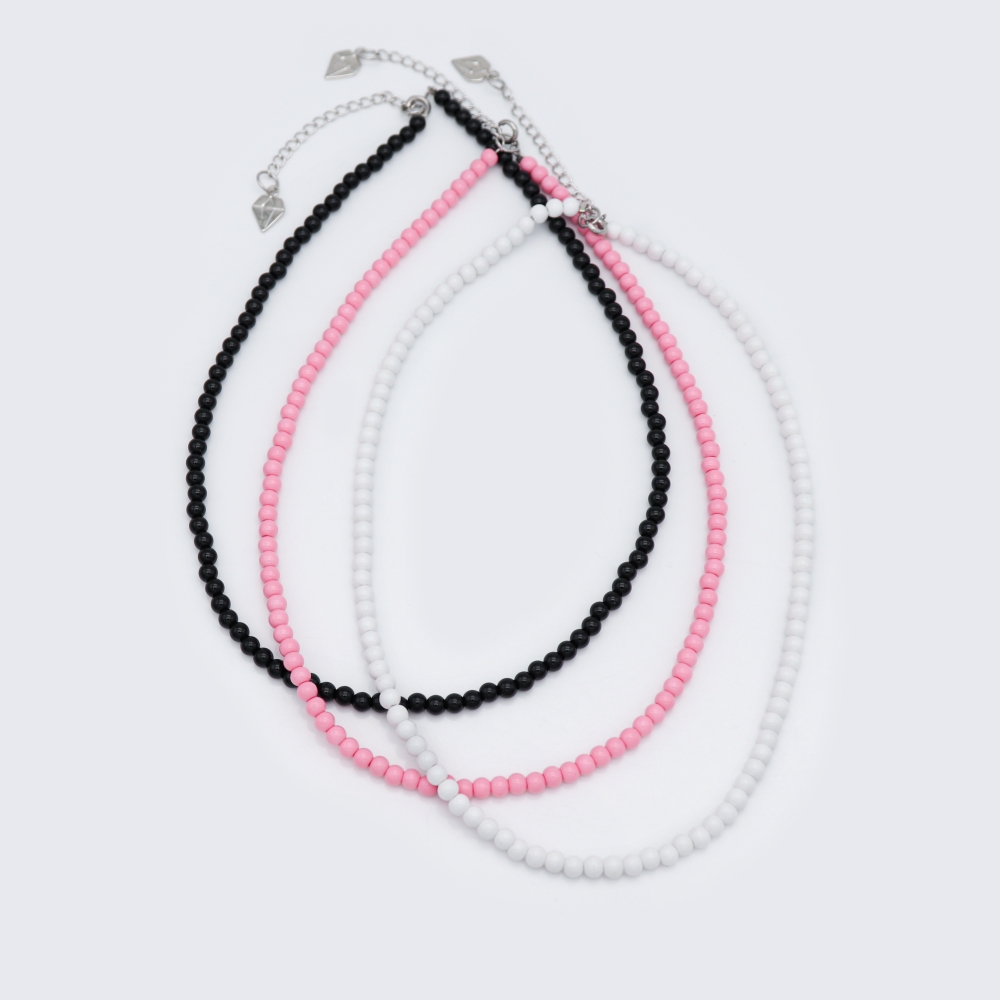 0330 []  н ÷ ۶    4mm color glassball simple Necklace