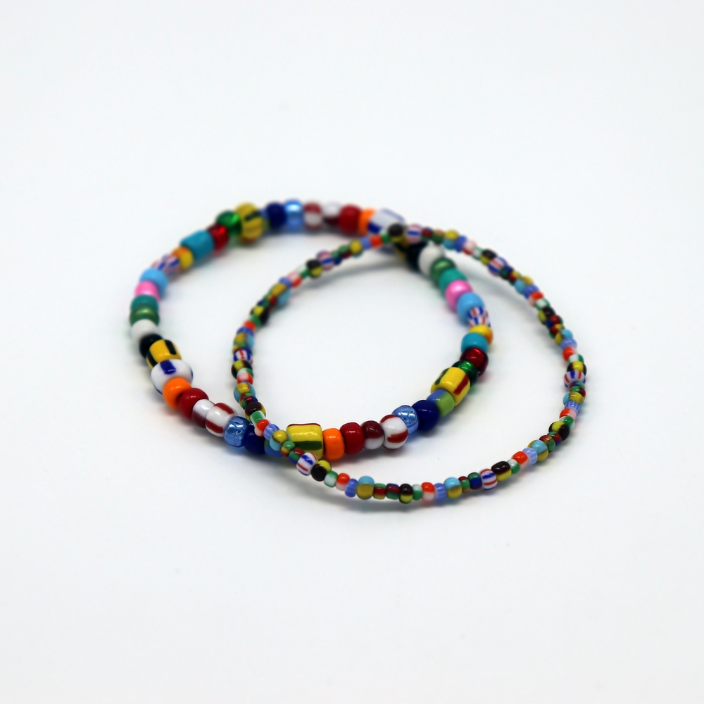 0330할인 [봉보] 레이어드 패션 비즈팔찌 Print beads mix layered Bracelet