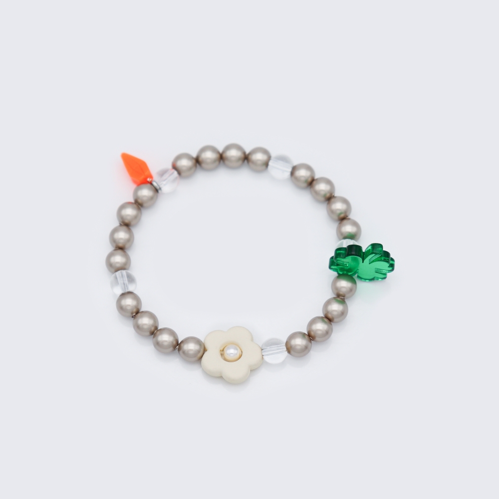 0330 [] ͷκ꽺Ű  ö Ŭι    Swarovski pearl flower clover Bracelet