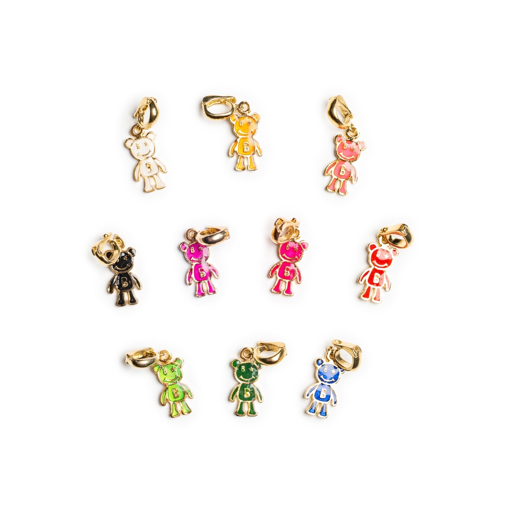 0330 [] ÷    ҴƮ Color enamel BONBEAU ami bear gold pendant