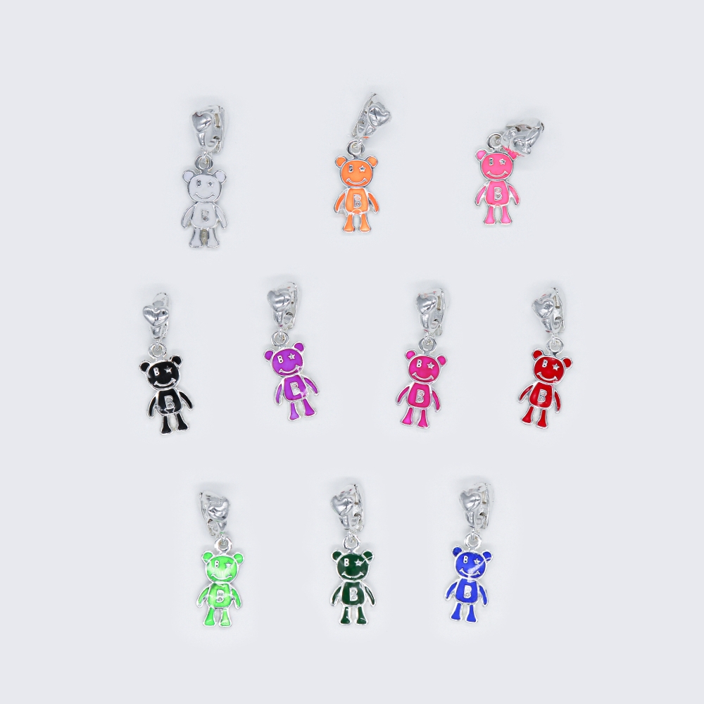 0330 [] ÷   ǹ Ʈ Color enamel BONBEAU ami bear silver pendant