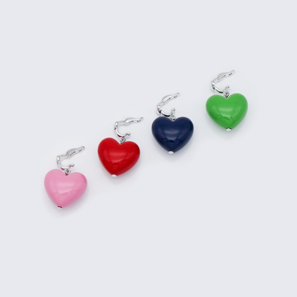 0330할인 [봉보] 러블리 볼륨 하트 아크릴 펜던트 Lovely volume heart acrylic pendant