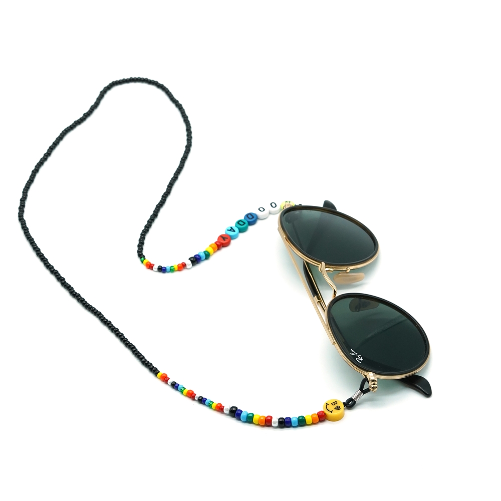 0330 [] ÷  ü ۶ Ʈ Kitsch color beads chain glasses strap
