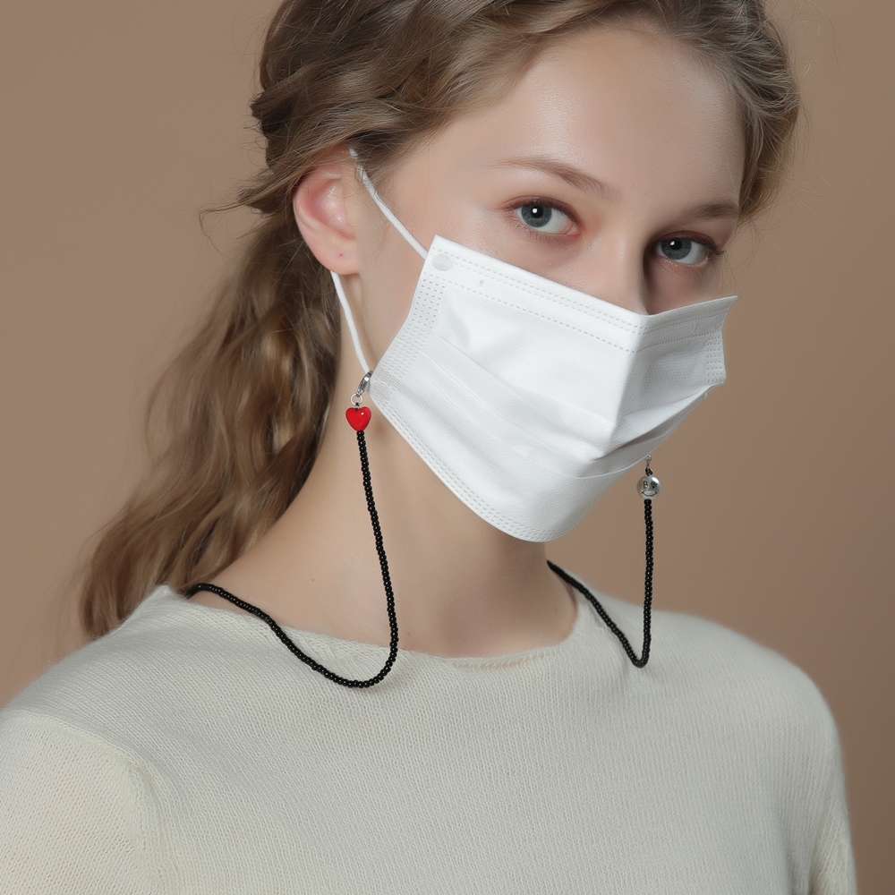 0330 []  Ʈ õ ũ Ʈ Smile pearl heart mix simple mask strap