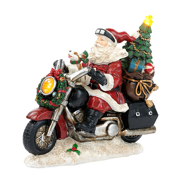 []L.SANTA W/XMAS MOTORBIKE 30CM ʸƮ-GW22LEXMA0422MUT