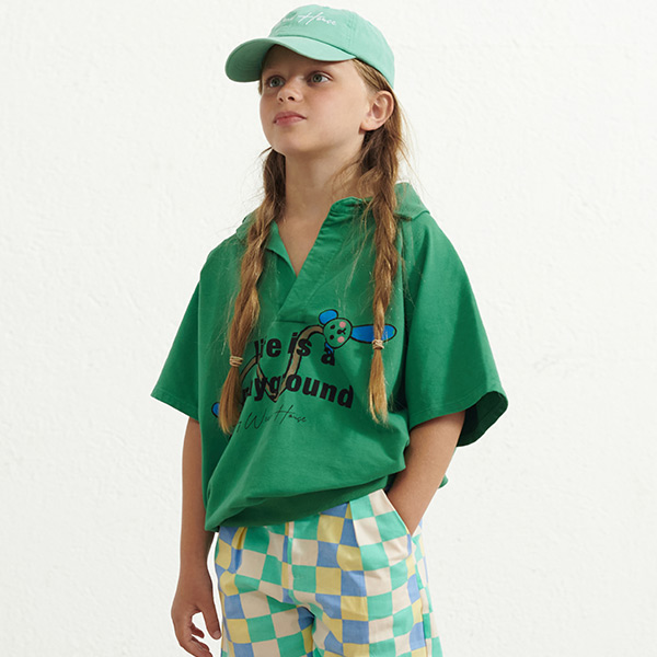 23SS[˵Ͽ콺]Life is a playground polo s/l sweatshirt -WH23KSSST0797GRN