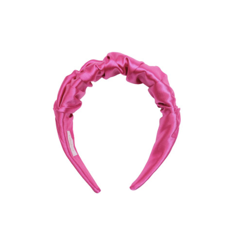 ī[UL&KA]WRAP SATIN HAIRBAND(FUCSHIA)
