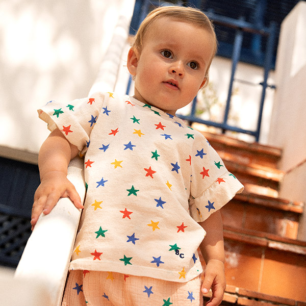 23SS_1_BABY[]Multicolor Stars all over ruffle Tshirt Ƽ-BB23BSTSHB010110