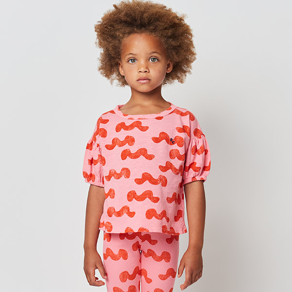 23SS_1_KID[]Waves all over puffed sleeve Tshirt Ƽ-BB23KSTSHC018510