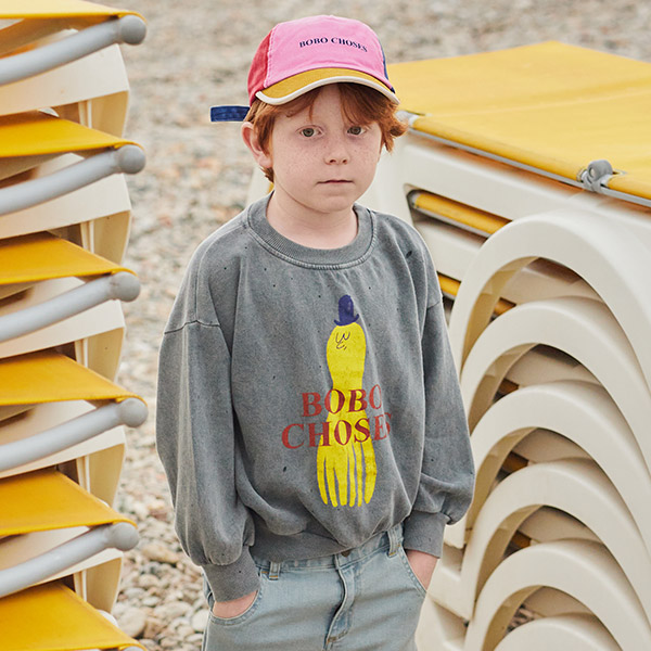 23SS_1_KID[]Yellow Squid sweatshirt -BB23KSSSTC041920