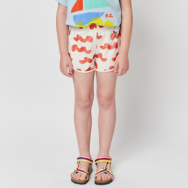 23SS_1_KID[]Waves all over terry shorts -BB23KSTRSC065100