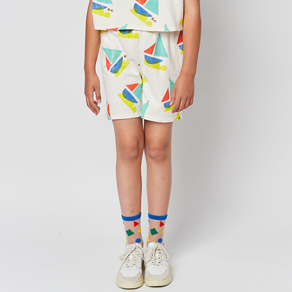 23SS_2_KID[]Multicolor Sail Boat all over bermuda shorts ´-BB23KSTRSC070100
