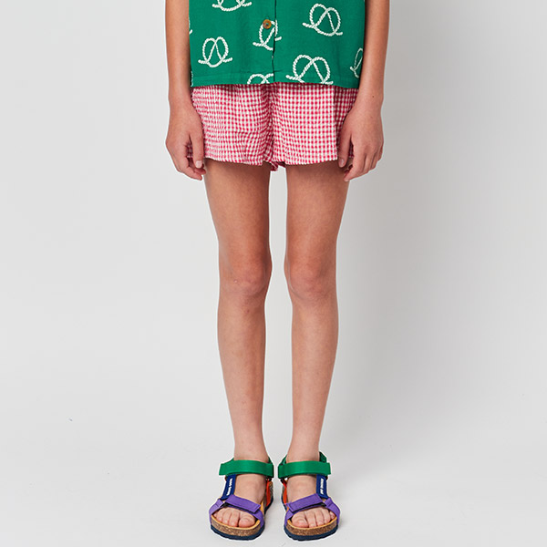 23SS_2_KID[]Pink Vichy woven shorts -BB23KSTRSC074510