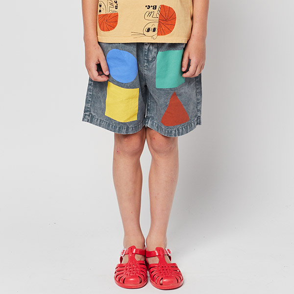  23SS_1_KID[]Geometric Color Block woven bermuda shorts ´-BB23KSTRSC082920