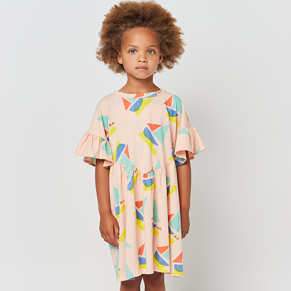 23SS_2_KID[]Multicolor Sailboat ruffle dress 巹-BB23KSDREC125210