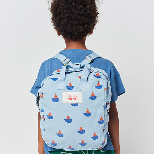 23SS_1_KID[]Sail Boat all over school bag -BB23KSACCI045400