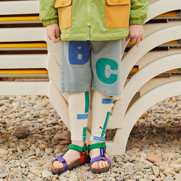 23SS_2_KID[]Bobo Choses color block denim bermuda shorts ´-BB23KSTRSC083400