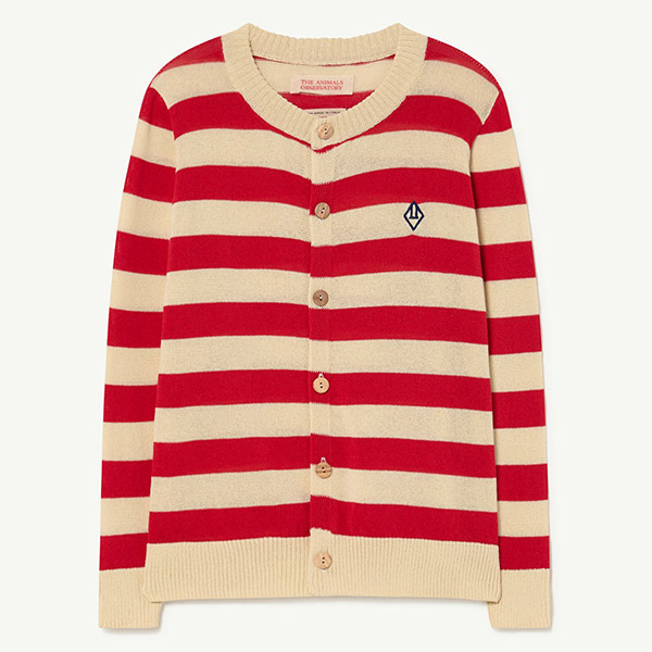 23SS[Ÿ]Stripes Toucan RedCardigan_-TA23KSCAR0182RES
