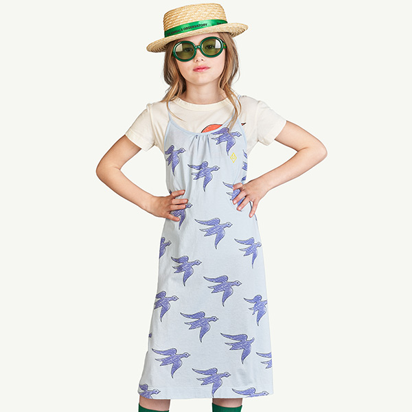 23SS[Ÿ]Birds Blue Gazel Dress_巹-TA23KSDRE0161BLU